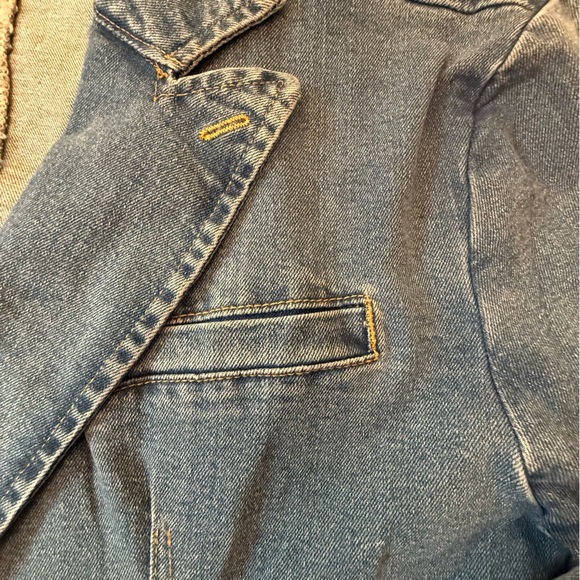 Giovanco Ombre Bleached Denim Blazer Size XL - Picture 3 of 9